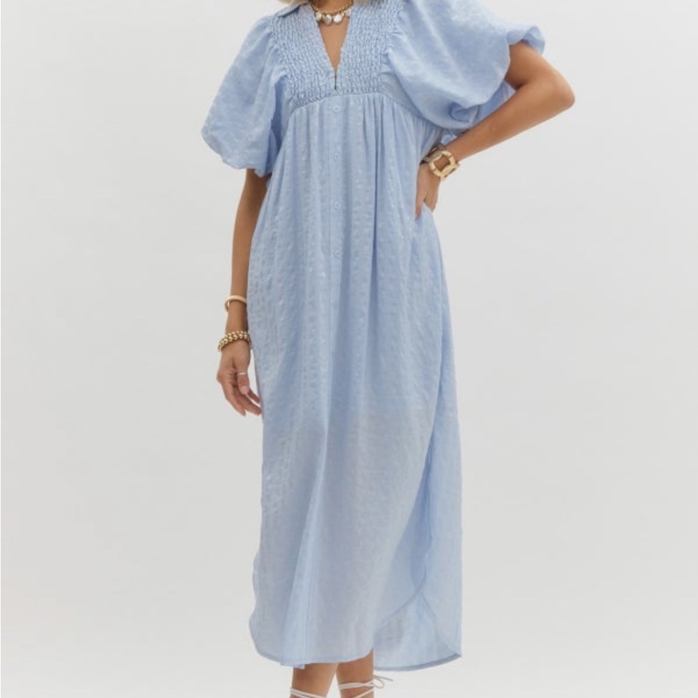 Elegant Blue Women's Dress